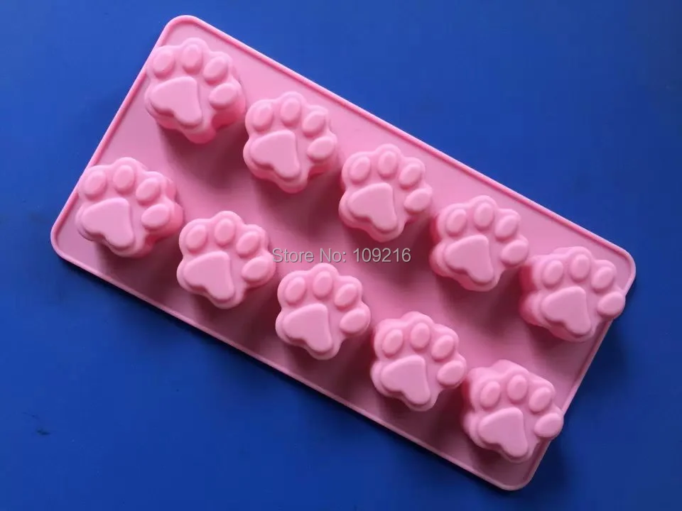 wholesale!! New style 10-Cat's Paw (HY1-203) Food Grade Silicone Cake/Jelly/Pudding/chocolate/Ice/Candy DIY Mould