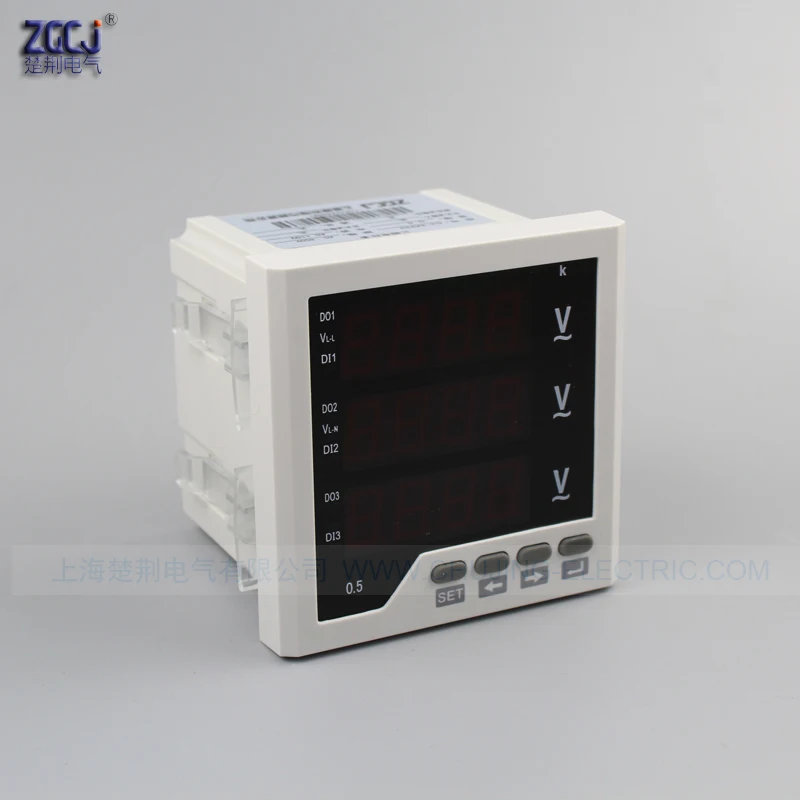 110VAC 3 phase digital voltage for 3 phase 3 wire system and 3 phase 4 wire system to measure L-N line voltage and phase voltage