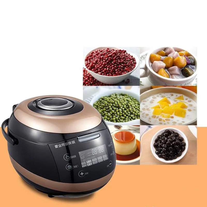 

220V Commercial 5L Electric Bubble Cooking Machine Automatic Red Bean Sago Pudding Making Machine For Bubble Tea Shop