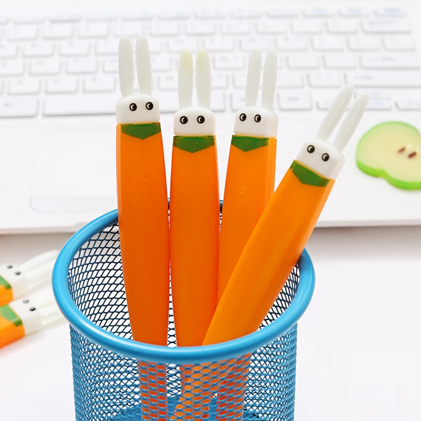 1PC Stationery Pen Carrot Gneutral Pen Has A Lovely Shape Office Papeleria And Education School Ofice Notebook