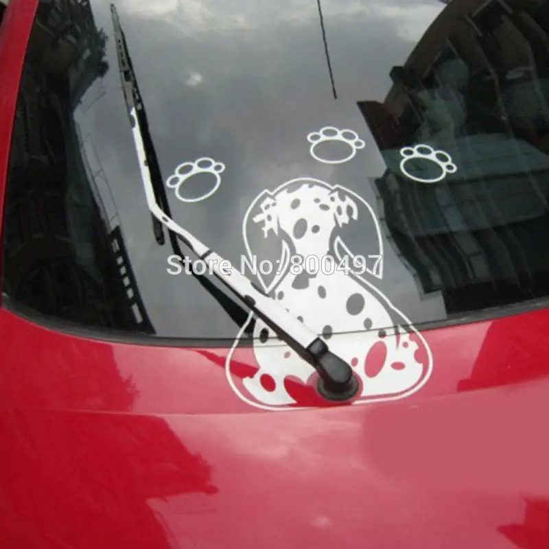 Funny Dog Dalmatian Car Rear Window Wiper Decal Car Body Sticker Car Accessoeirs for Toyota VW Peugeot Honda Mazda Kia Ford Lada