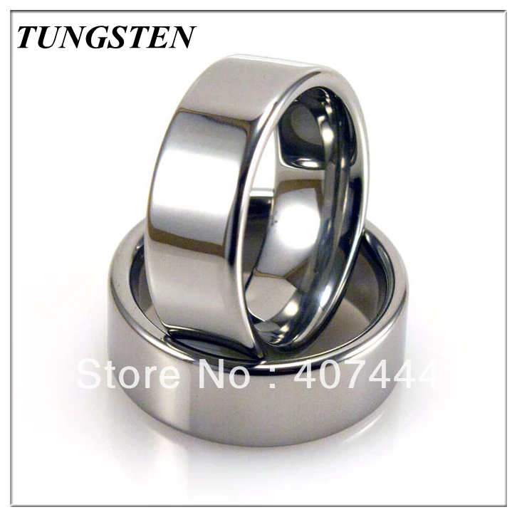 Wholesales Cheapest Price10 pieces /lot 8MM Tungsten High Polished, Pipe Cut Ring Men's Ring Classic Wedding Ring