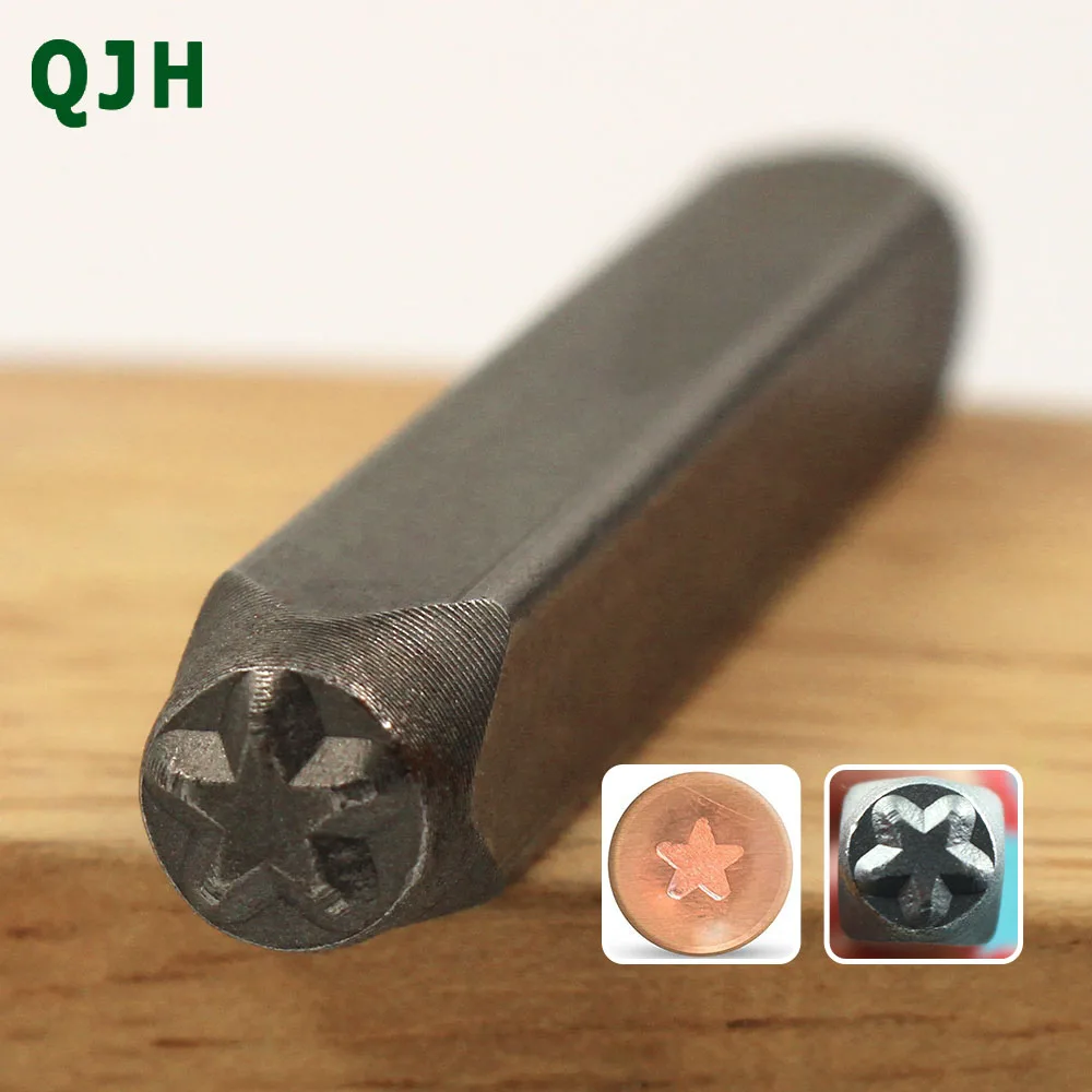 Leather Craft 5mm Star Symbols Steel Stamp Letters Steel Sord Metal Leather Stamp Jewelry Stamps Leather Stamping Tools