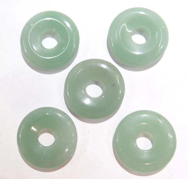 

Wholesale 25mm Aventurine Natural Stone Circle Round Disk Pendant 12pcs Charms for DIY Necklace Jewelry Making