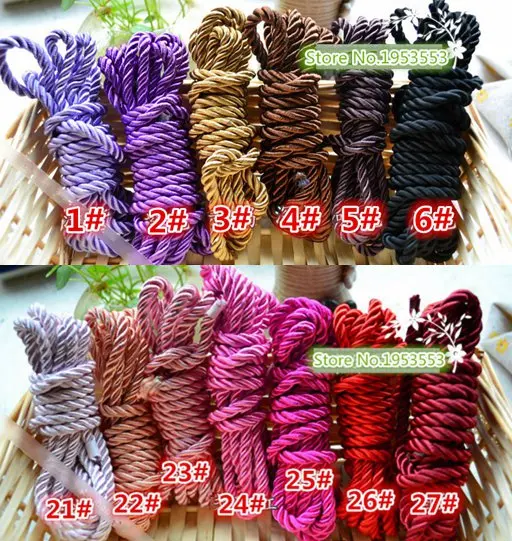 5 mm Thick Colorful Cord Safety Rope Tied The Rope 3 Strands Of Portable Twisted Rope