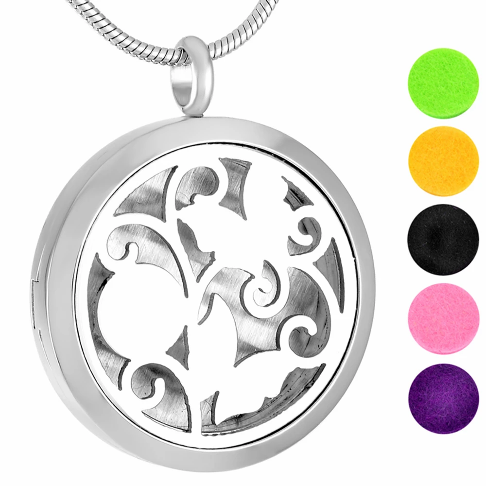 MJP0020 Butterfly Aromatherapy Necklace Diffuser Pendant Essential Oil Perfume Locket Memorial Gift