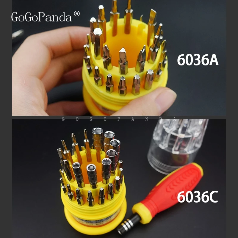 High Quality 31 in 1 Precision Handle Screwdriver Set Mobile Phone Repair Kit Tools 7001 Strong Magnestism CRV 28mm