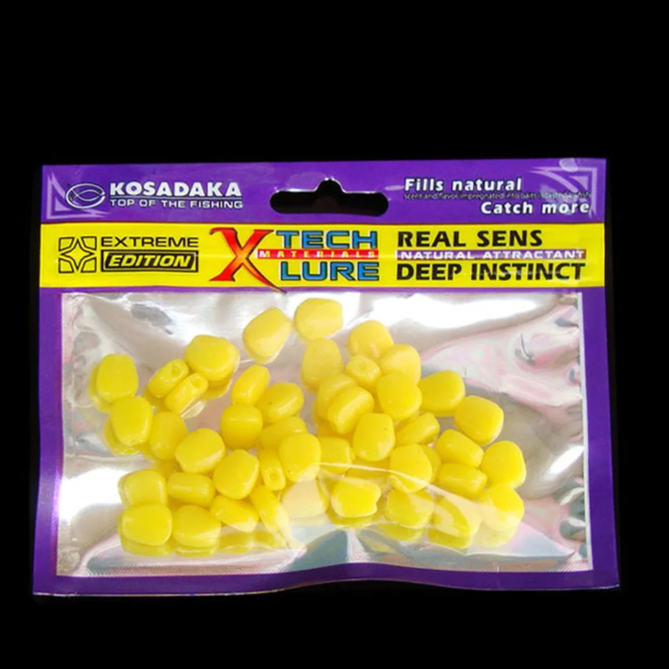 50 шт./лот искусственные мягкие приманки для кукурузы, всплывающие плавающие рыболовные снасти, приманки для ловли карпа в красивой сумке