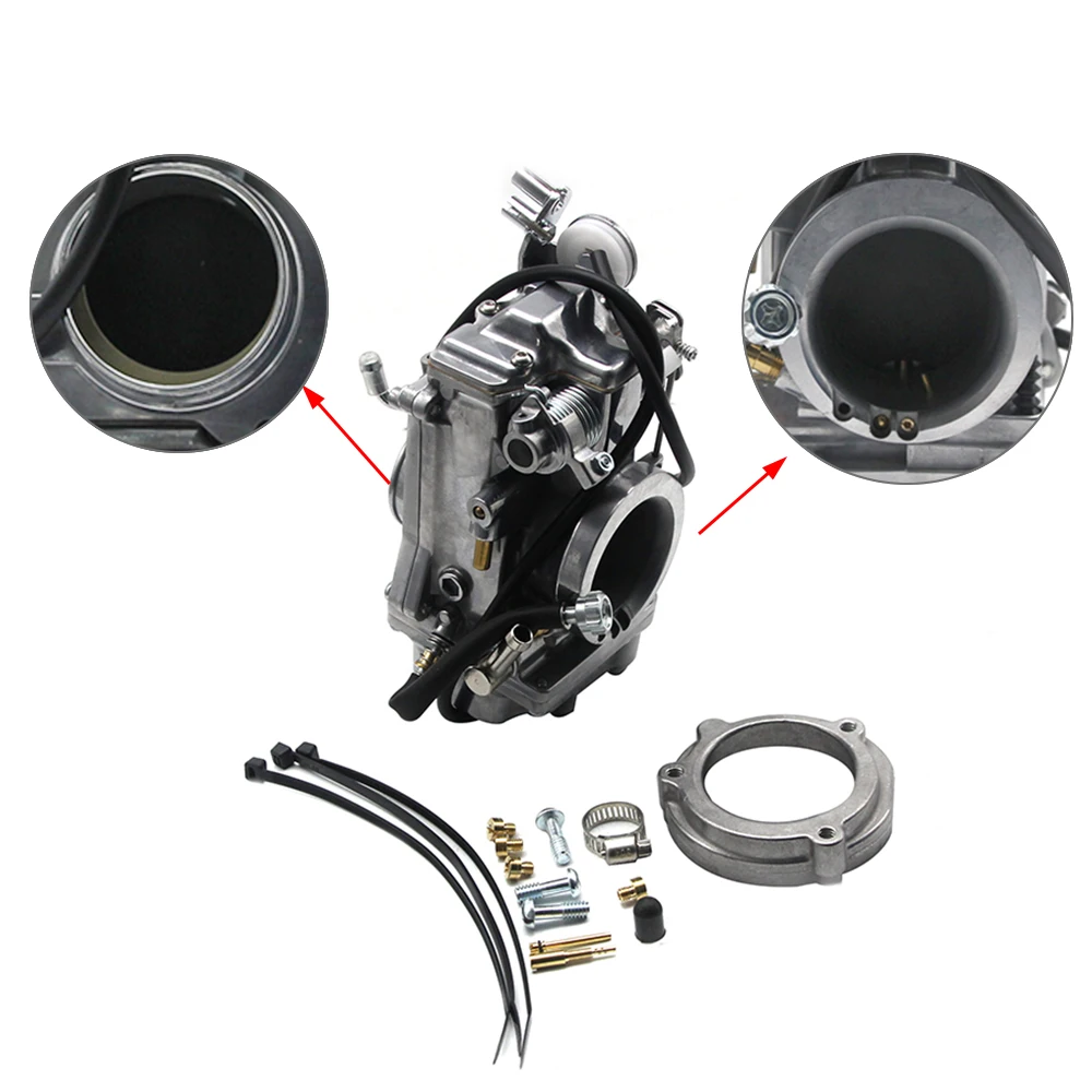 ZS MOTOS Motorcycle Carburetor For Mikuni Type HSR TM42 42mm HSR45 45mm HSR48 48mm Harley EVO Evolution Pump Performance