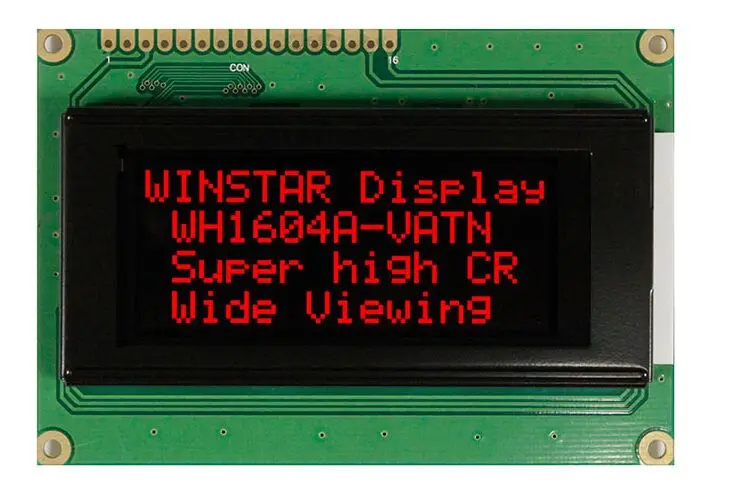 Winstar-tela Lcd 16*4 Watts n Luz de Fundo Vermelha Novo e Original Wh1604a-rll