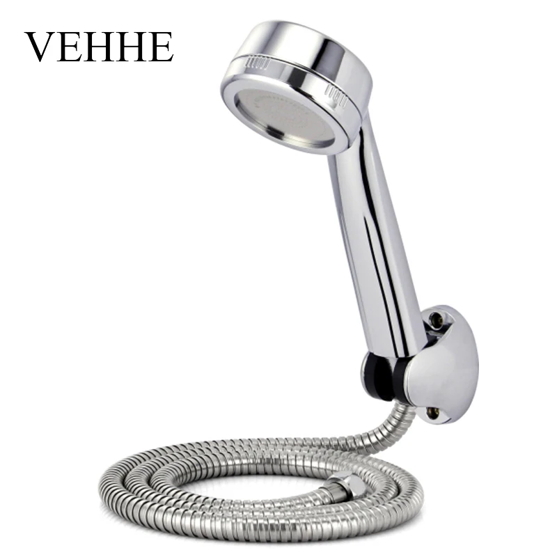VEHHE Runde Chrom-überzogene Hand Dusche Kopf Hochdruck Bad Wasser-saving Dusche Set