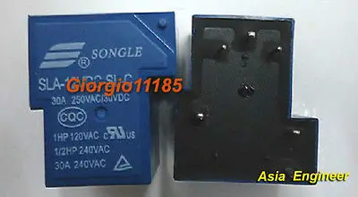 

1pc T90 Coil Relay 5VDC 30A 250VAC 30VDC 6 pin 1NO 1NC SLA-05VDC-SL-C PCB Type