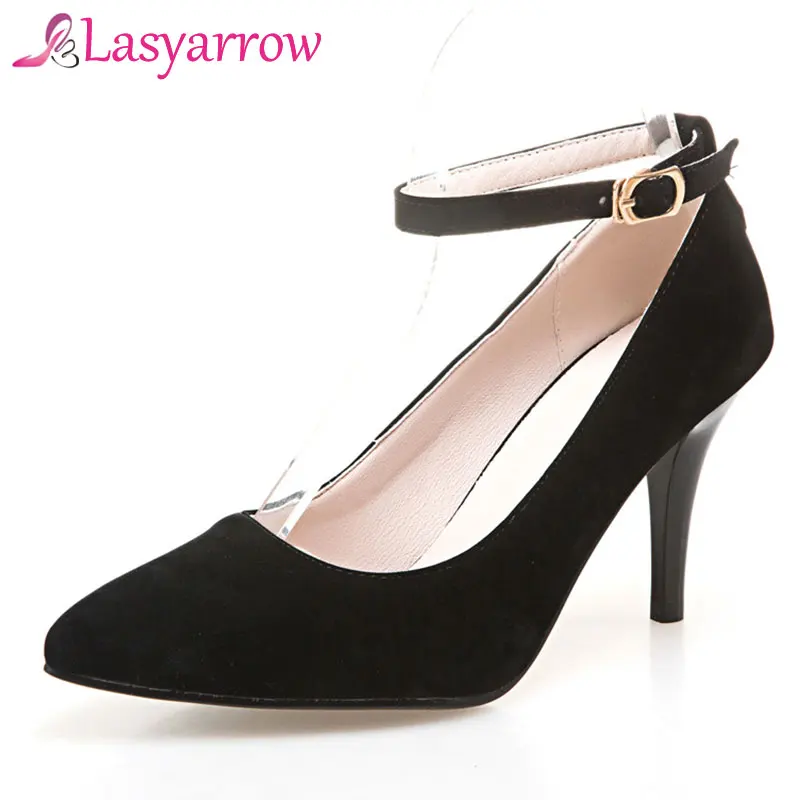 Lasyarrow Fashion Women Pumps Ankle Strap High Heel Pumps Shoes For Women Sexy Party Wedding Shoes Woman Large Size 31-47 RM212