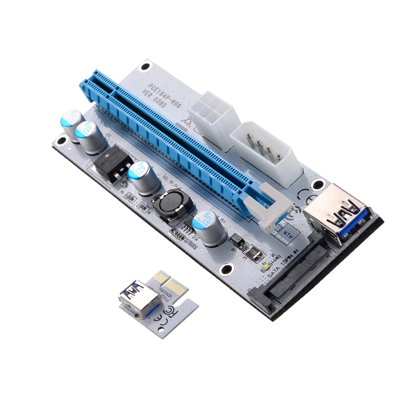 USB 3.0 PCI-E Express Riser Card 1x to 16x Data Extender Cable 60cm 4PIN 6PIN SATA 15Pin  for BTC Miner Machine bitcoin mining