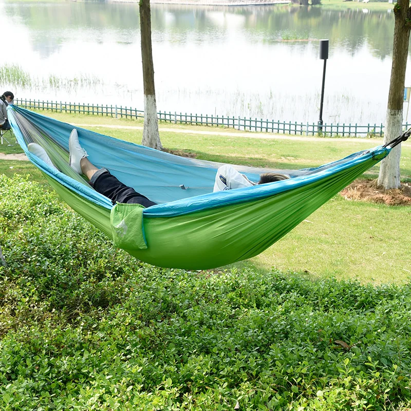 Double people anti-mosquito hammock indoor or outdoor 2 person hiking camping leisure durable mosquito net sleeping hammock