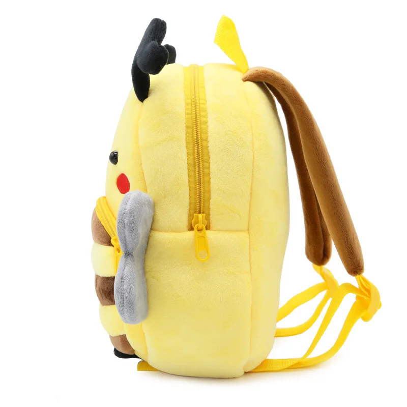 Baby lovely cartoon school bag kids yellow bee design plush backpack boys and girls animal mini cute schoolbag gift