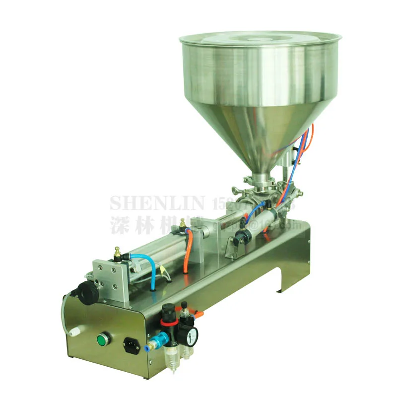 SHENLIN 25-250ml pasta stuff filling machine pneumatic filler SS304 food safe resort machine for packaging chemicals bottling