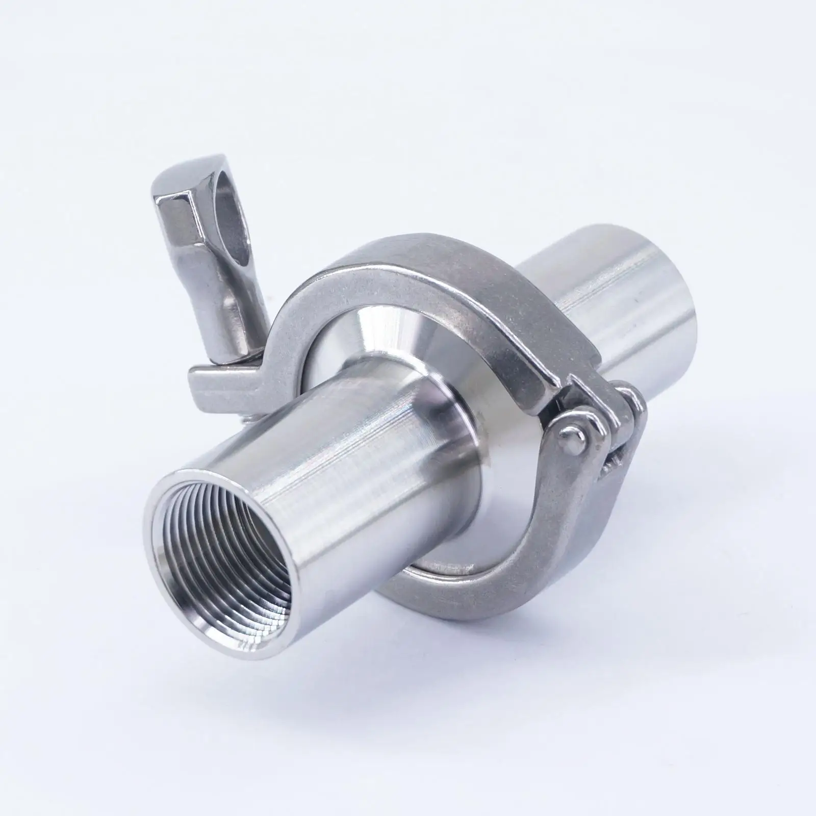 

A Kit 3/4" NPT Female x 1.5" Tri Clamp SUS 304 Stainless Steel Sanitary Fitting Union Set For Home Brew Beer