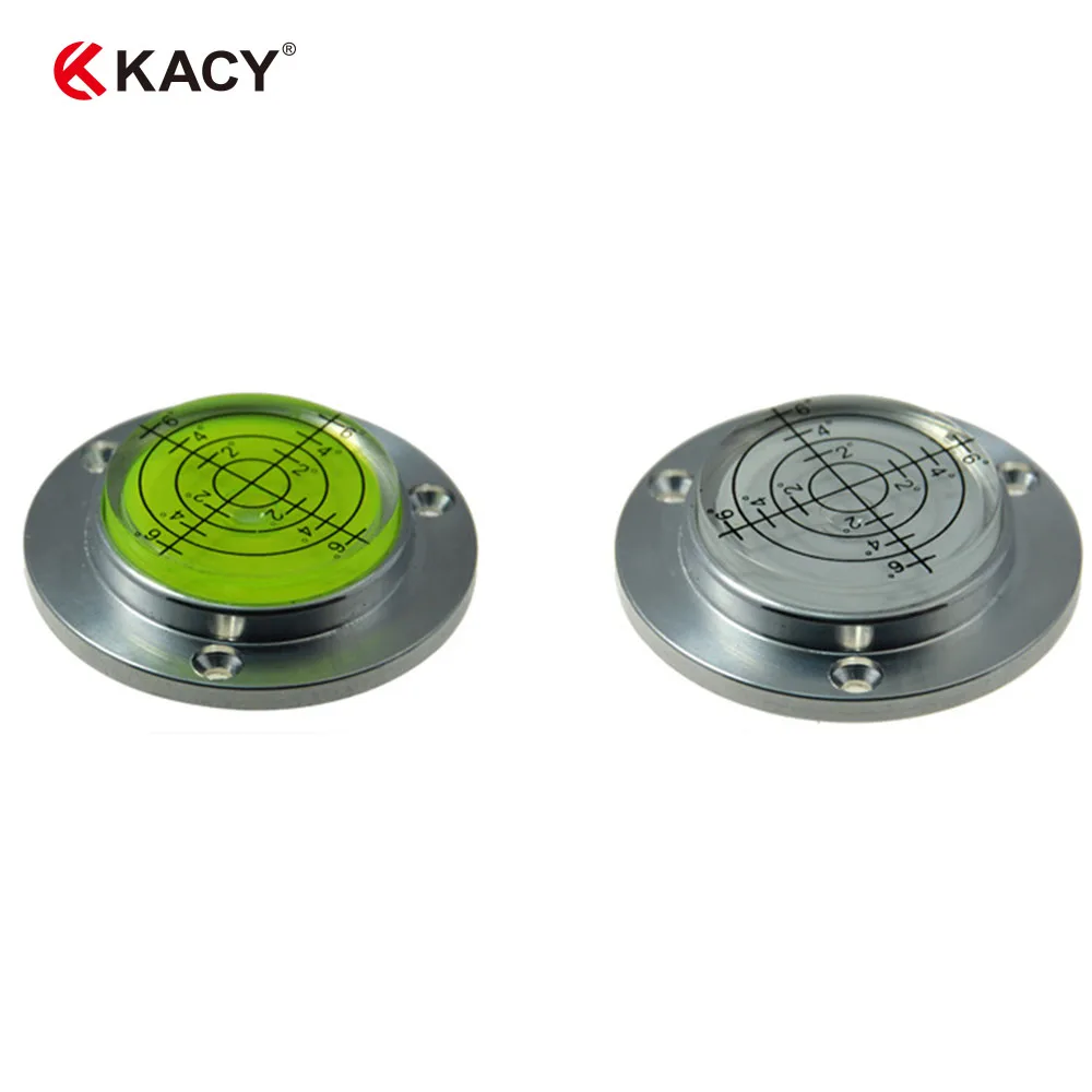 KACY 2PCS/LOT Circular level 50mm dia. with 2-4-6° vial, Chrome finish
