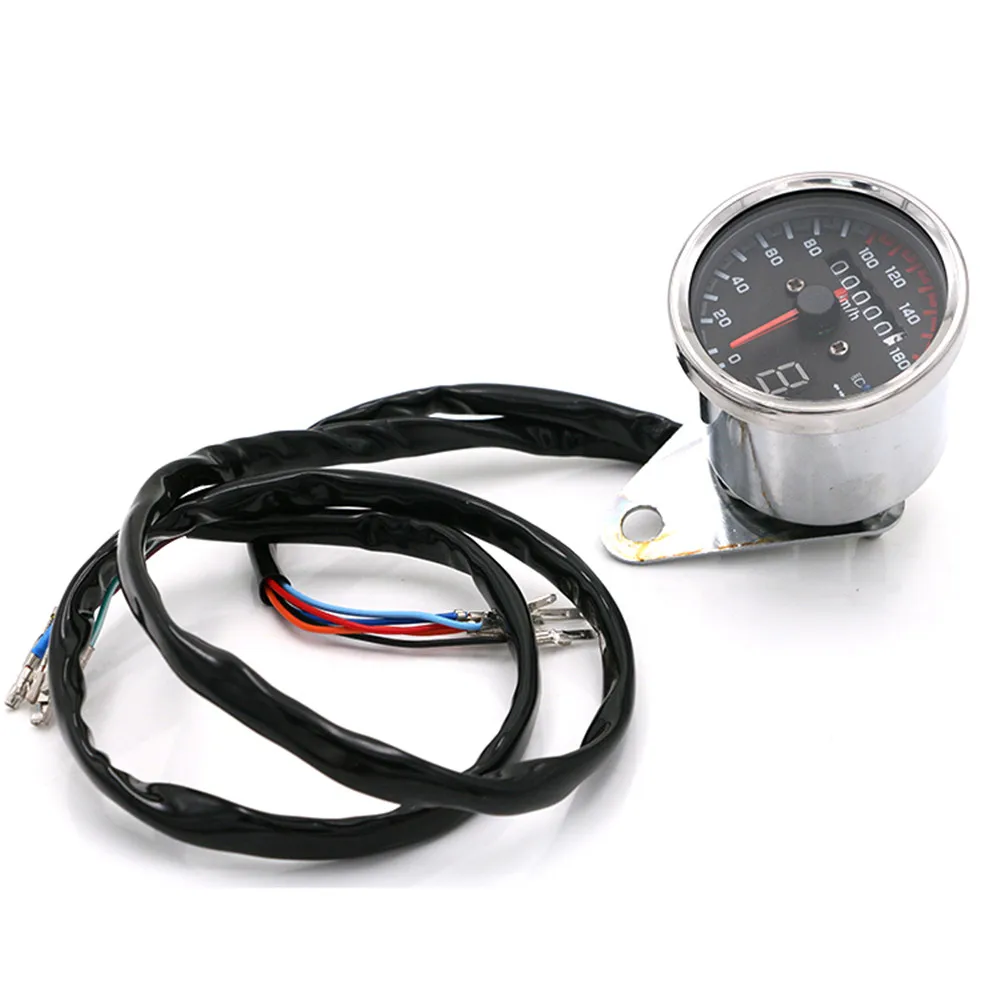 Universal Motorcycle Digital Odometer Speedometer Tachometer Gauge with LED Indicator For Modern Motorcycle Styling DC 12V