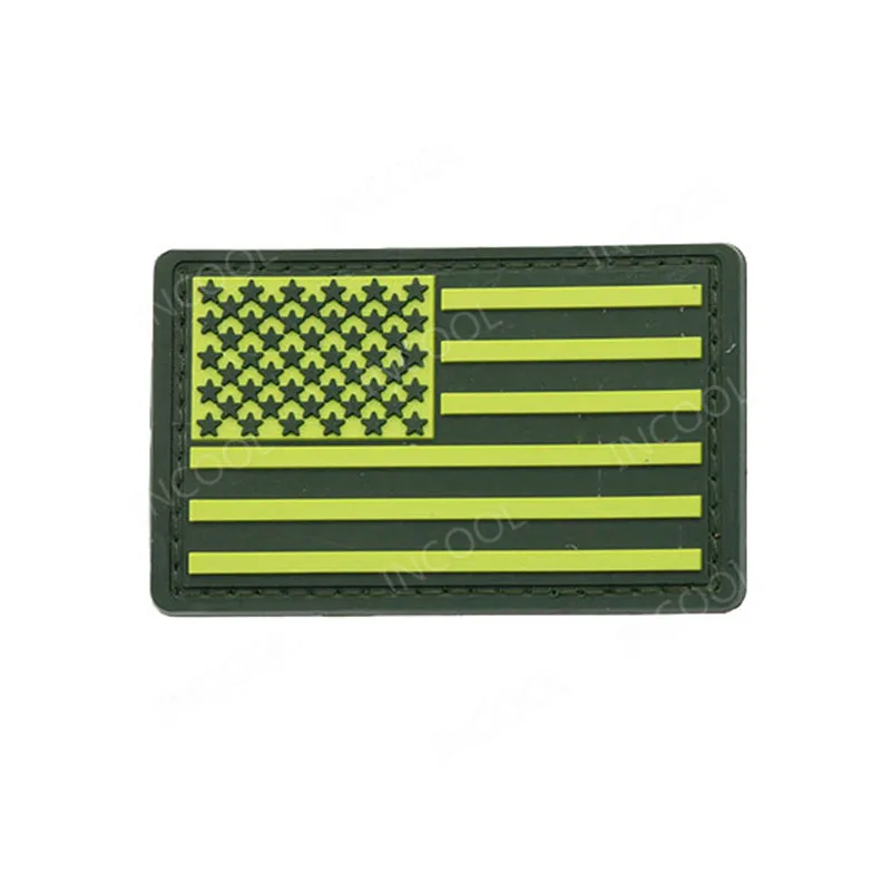 US Flag PVC Flag Patch USA United States of America Thin Blue Line Patch American Rubber Flag Patch For Clothing