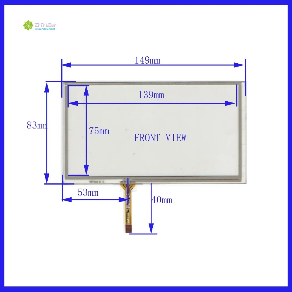 

ZhiYuSun 149mm*83mm this is compatible XWT318 NEW 6inch 4 line For Car DVD touch screen panel 149*83 width 83 mm length 149 mm