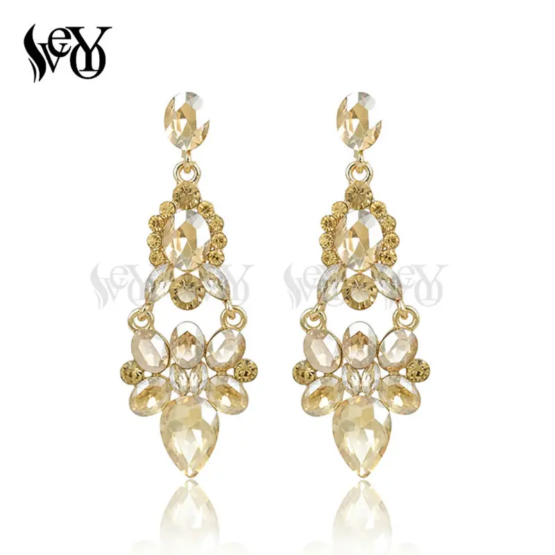 VEYO Full of Crystal Drop Earrings For Women Vintage brincos Pendientes Zinc Alloy Lead free nickel free