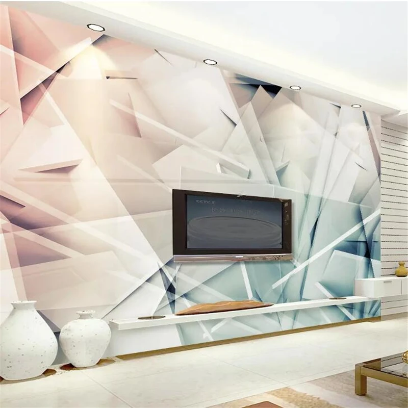 wellyu  papel de parede 3D   Custom wallpaper   Polygonal stylish modern minimalistic 3d stereo TV background wall