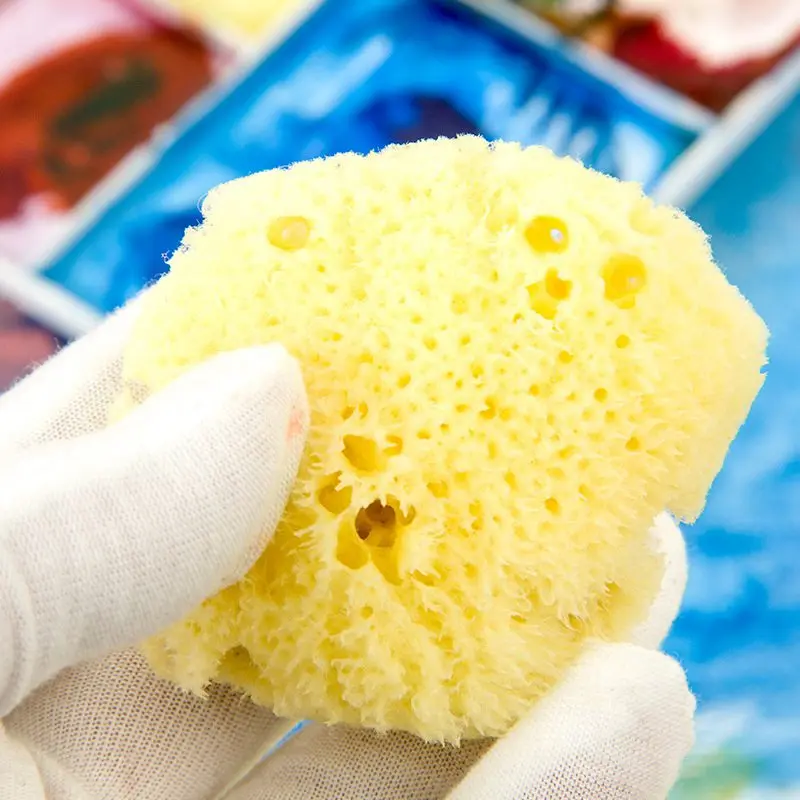 1PC Natural Greece Sponge Water Absorption Tool Watercolor Gouache Paint Sponge 4-5CM For Painting Drawing Art Supplies