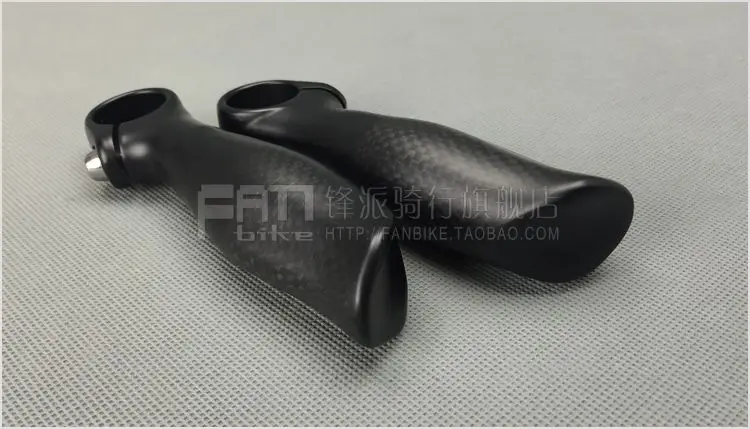 NO LOGO Mountain bike full carbon fibre handlebar bar ends bicycle bar ends 3K Matte Small Auxiliary Handlebar