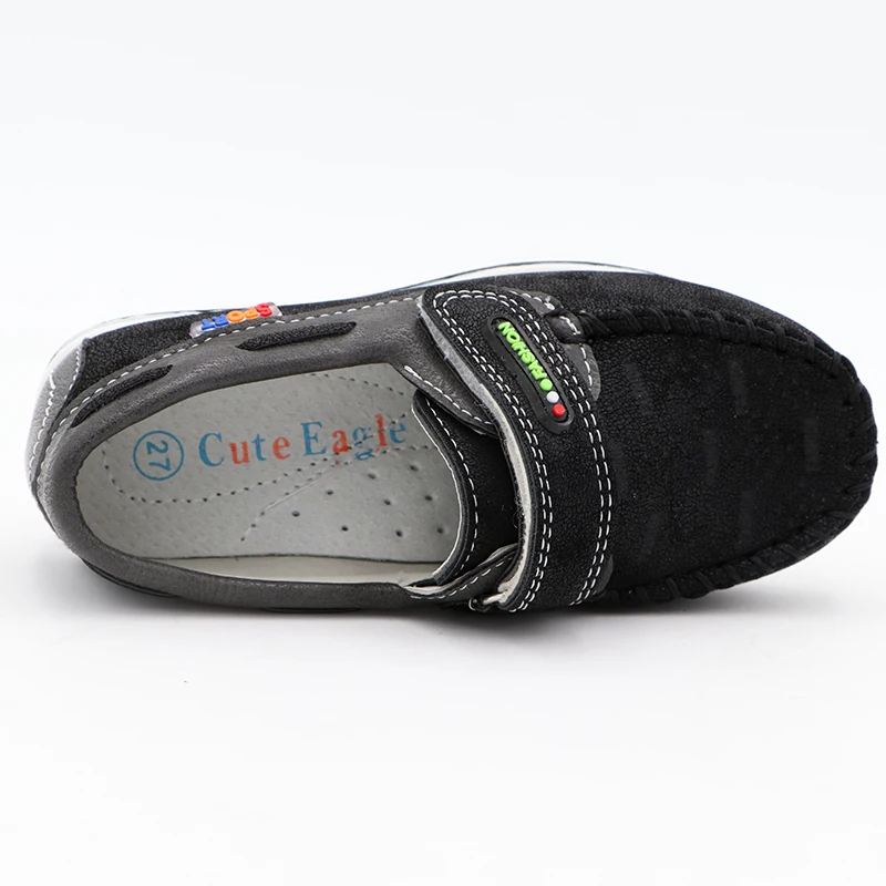 Cute eagle Boys Girls Shoes Slip-on Loafers Rubber sole PU Leather Flats Soft  Mocassins Children Casual Sneakers High Quality