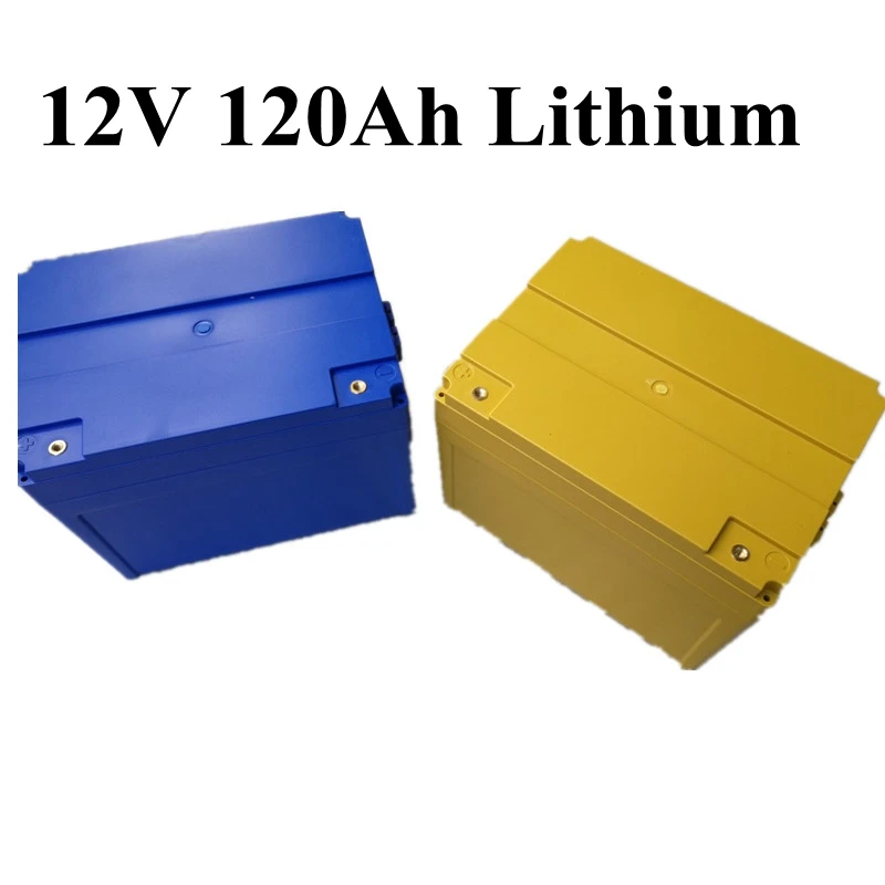 12v 120Ah  1000W Lithium Electric Boat Battery Trolling 55lbs Outboard Li-ion Solar Storage UPS BMS Power with 10A Charger