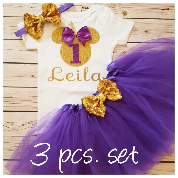 Personalize name i am too cute girl mouse baby shower 1st birthday bodysuit onepiece Tutu Dress romper Outfit Sets party