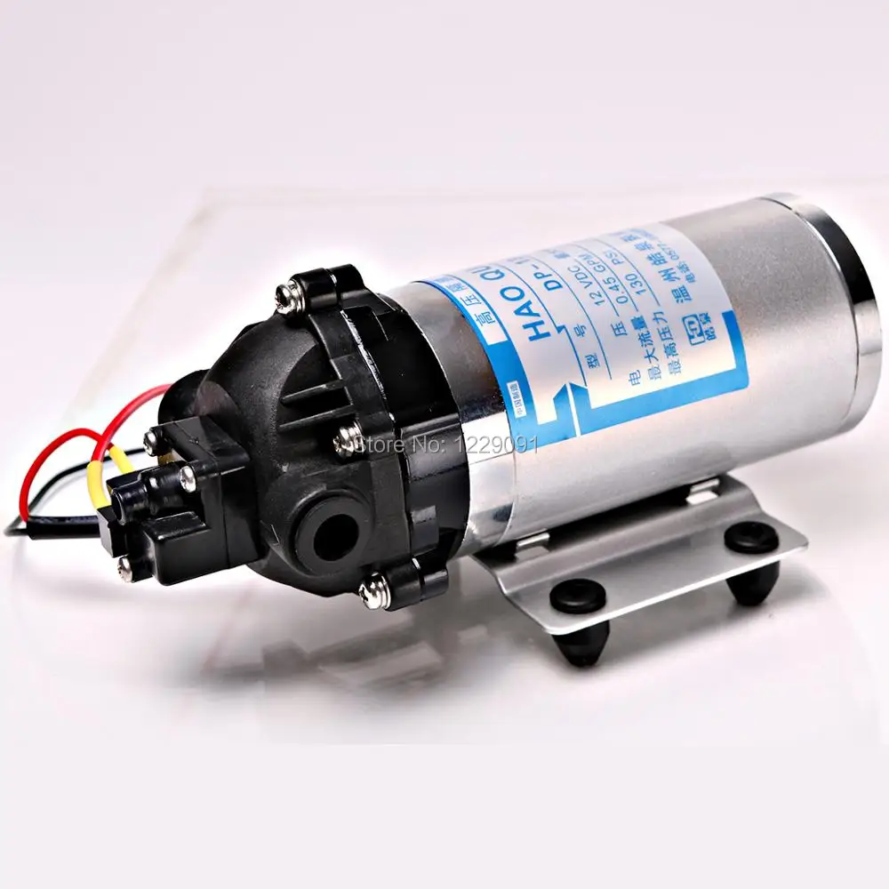 

DC 12v 24V 15W 1.7LPM 130psi High Pressure small Water Pump pressure Switch Diaphragm Pumps 5m Self priming Pump