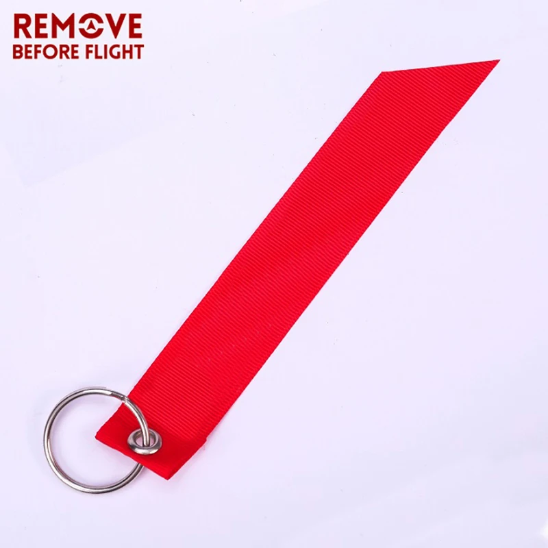 Remove Before Flight Streamer Key Chain Chaveiro Red Print Keychain Ring for Aviation Gifts Key Ring Jewelry Soft Key Fob