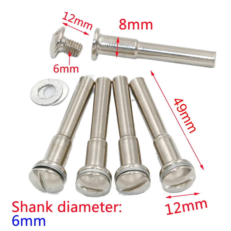 HOEN 5pcs 6mm High Speed Steel Mandrel Dremel Screw Mandrel Shank 6mm Cut-off Wheel Dremel For Dremel Rotary Tool
