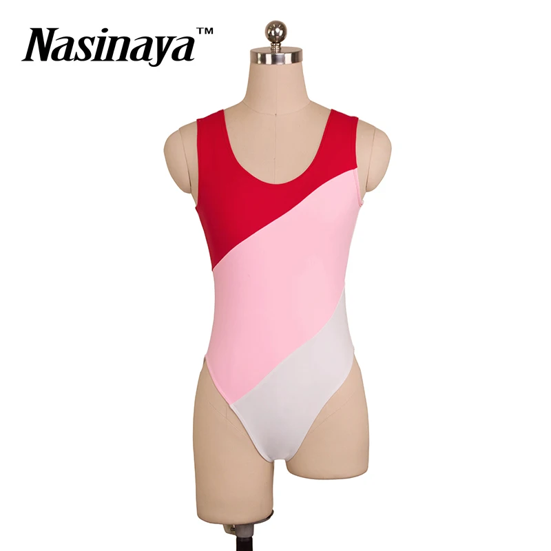 Custom Woman Girl Shaping Gymnastics Wearing Tights Sleeveless Ballet Costume Color Block Adult Training Clothes Basics