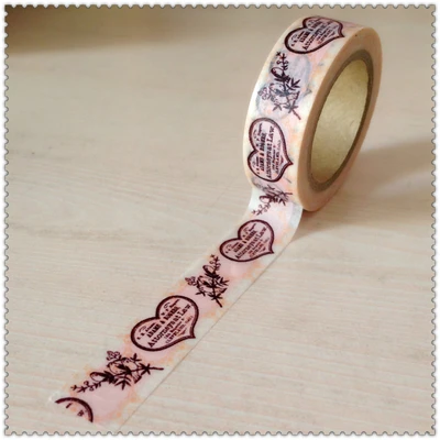 

Beautiful 15mm*10m high quality washi paper tape/hearts and birds masking japan washi tape