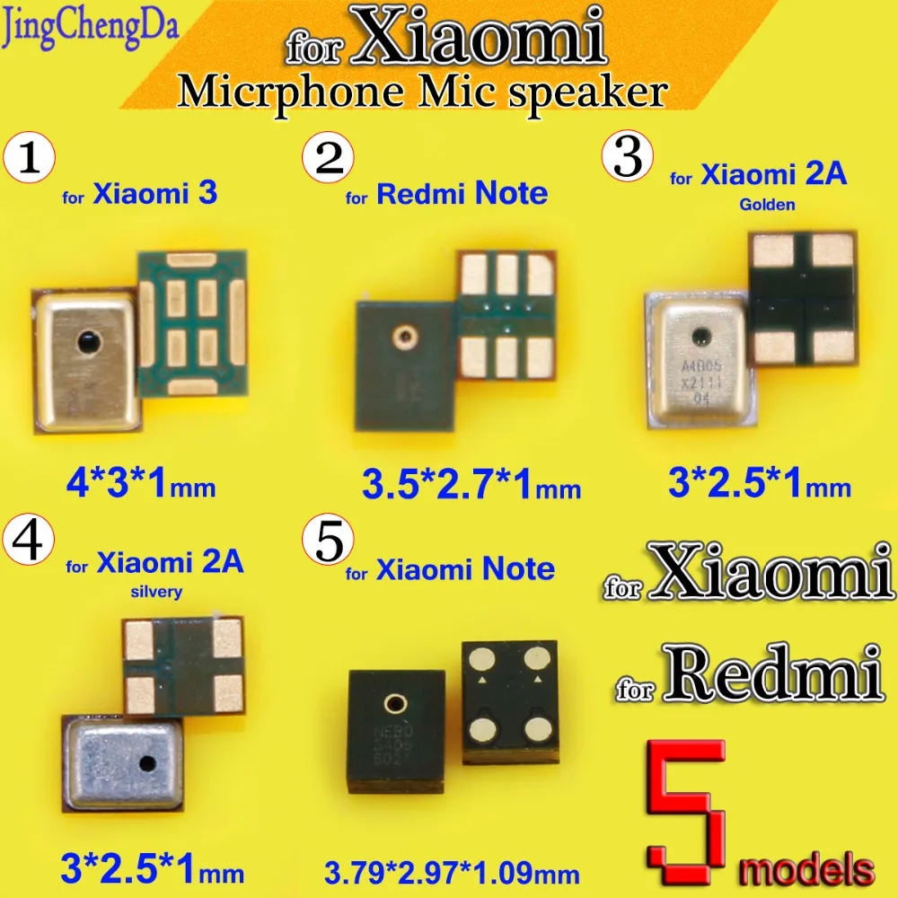 

JCD 5models For Xiaomi Note mi3 MI2A for Redmi Note Microphone Inner MIC Receiver Speaker Repair Part