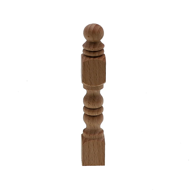 VZLX Natural Floral Wood Decal European Style Woodcarving Furniture Carved Applique Home Wooden Pillar Decoration Accessories