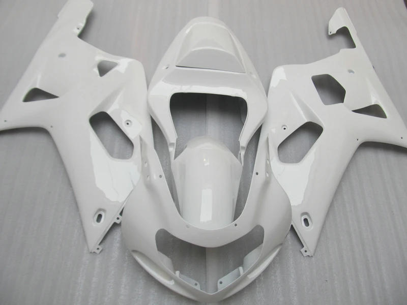 High quality plastic fairing kit for Suzuki SRAD GSXR600 01 02 03 GSXR 750 2001 2002 2003 white fairings set WO03