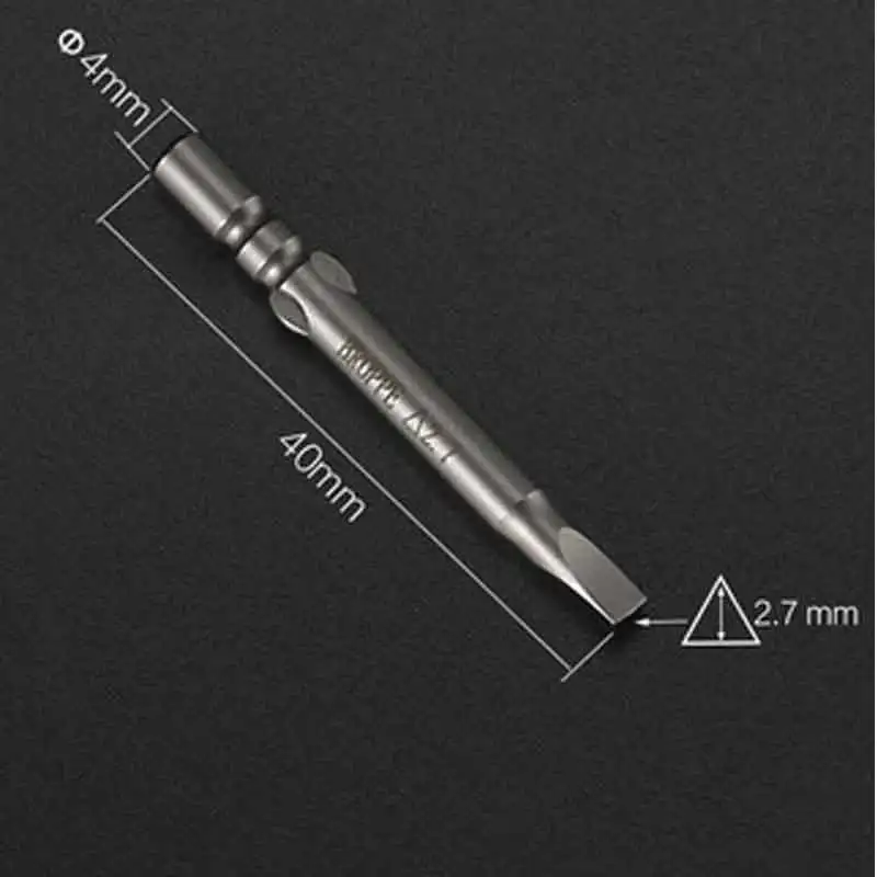 4 Stücke Magnetische Dreieck Schraubendreher Bohrer 800 4mm Round Shank Elektrische Treiber Bits Handwerkzeuge