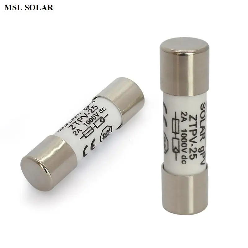 Solar Fuse 1000V 10*38MM 20A DC PV Metal Alloys for Solar Power System Protection 10pcs/Lot