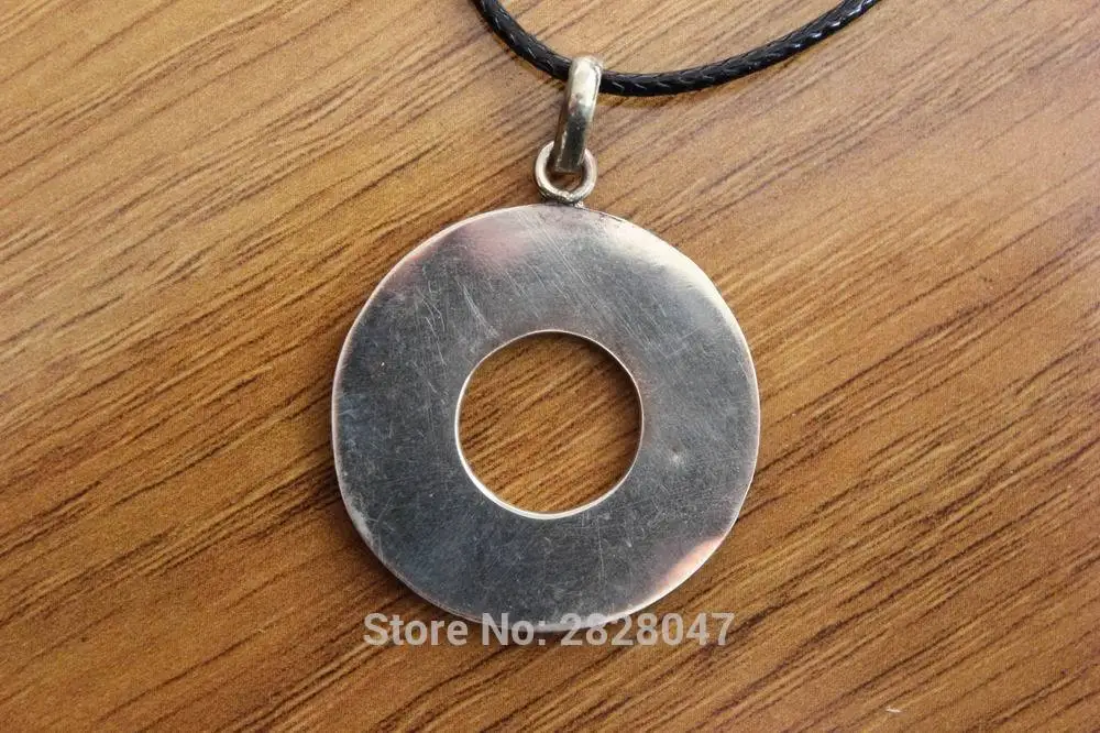 PN237 Handmade Nepal Circle 33mm Pendnant Ethnic Tibetan Six Mantras Om Mani Padme Hum Amulet Pendants