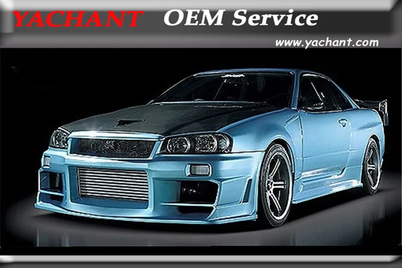 

Car-Styling Carbon Fiber Bodykit Front Fender Flares Fit For 1999-2002 Skyline R34 GTR DL Style Front Fender