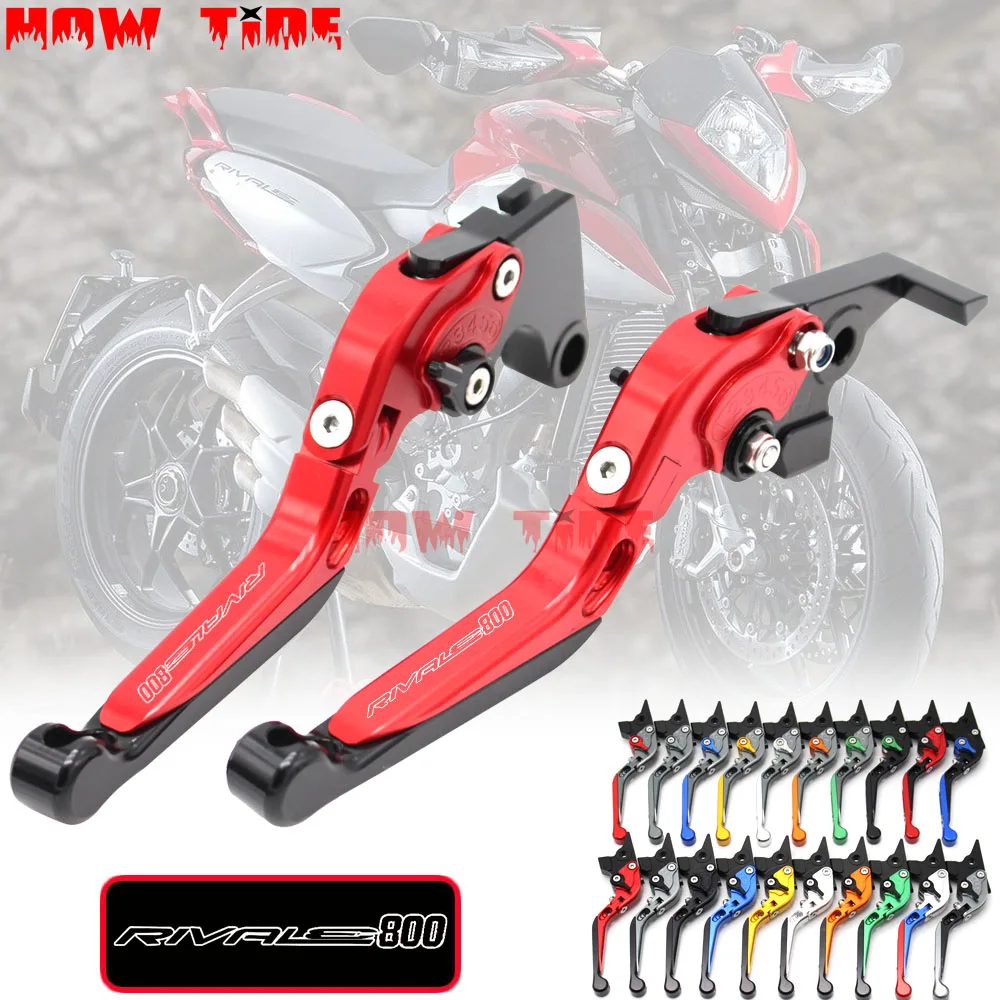 Motorcycle Folding Extendable CNC Moto Adjustable Clutch Brake Levers FOR MV Agusta Rivale 800 Rivale800 2014-2017