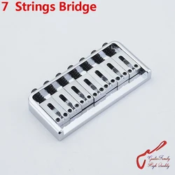 1 Set GuitarFamily Super Quality 7 Strings Electric Guitar Fixed Bridge Stainless Saddle / Steel Plate  Chrome   MADE IN KOREA