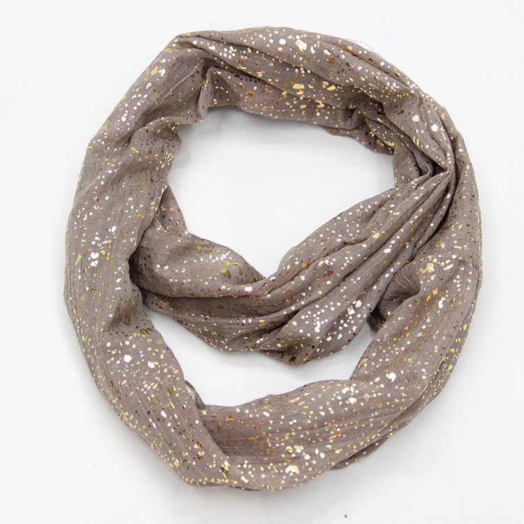 Spedizione gratuita New Europe Fashion lucido abbronzante oro Dot Infinity Hijab sciarpe Snood per donna donna