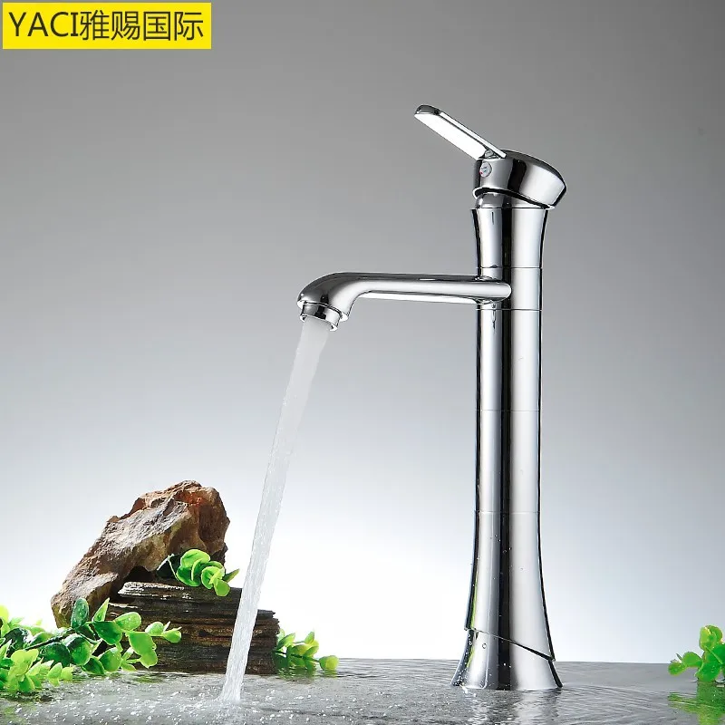 Vidric Supply copper hot and cold raised above counter basin faucet single basin faucet