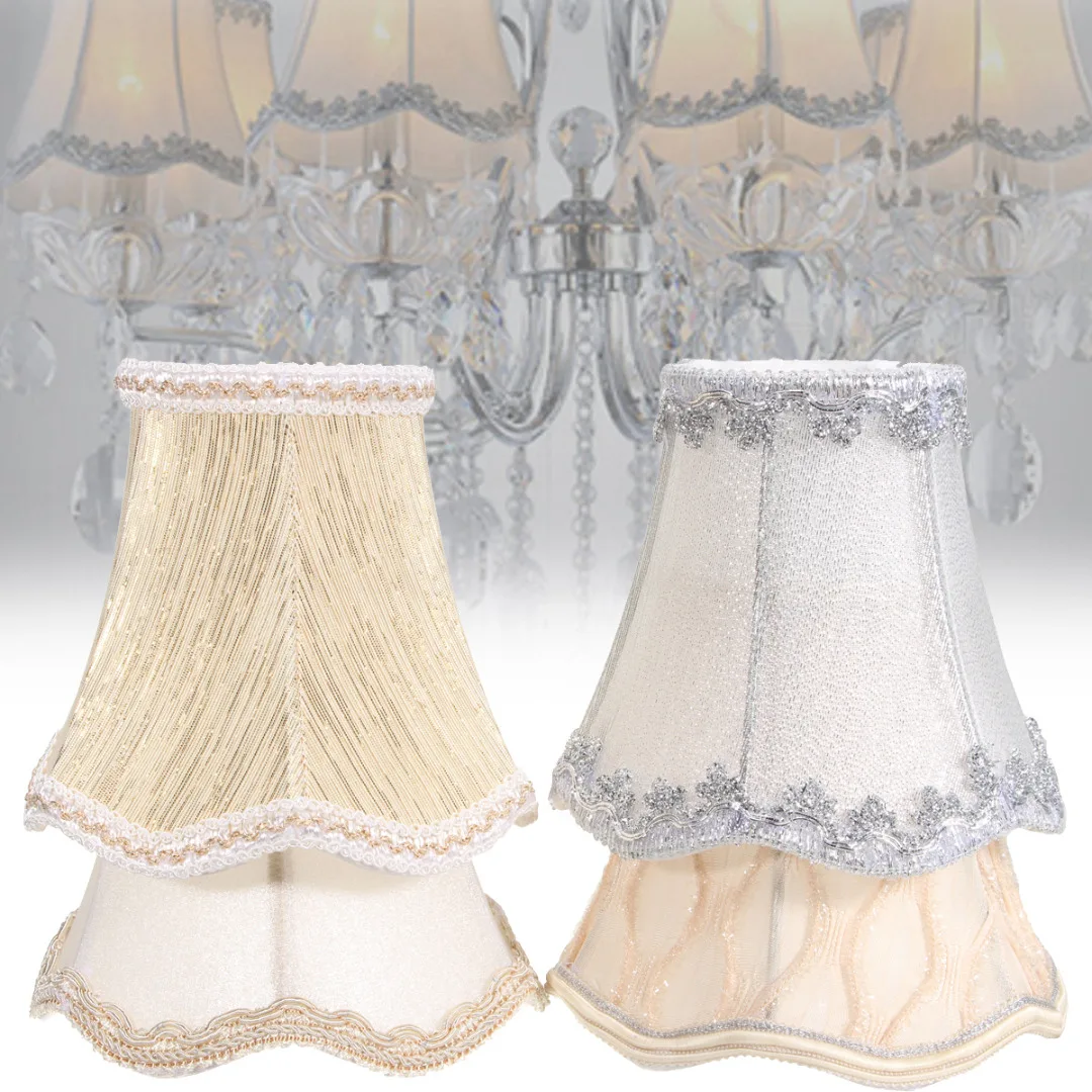 2019 Newest Vintage Small Lace Lampshades Textured Fabric Chandelier Light Ceiling Cover